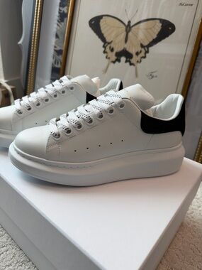 Alexander McQueen White Leather Platform Sneakers NWT